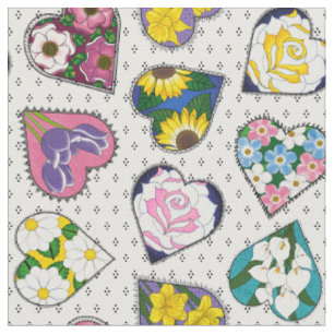 Floral Hearts Fabric
