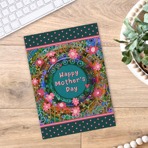 Floral Hearts Pretty Unique Happy Mother’s Day Card