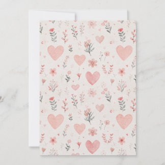 Floral Hearts Save the Date Card