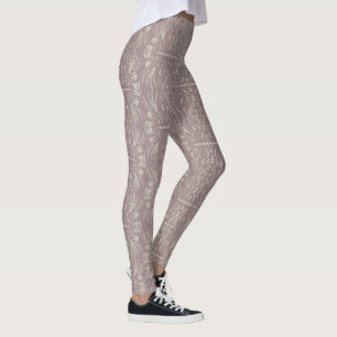 Floral Henna Mandala Blush Pink Pattern Leggings