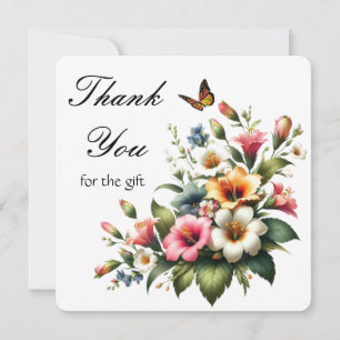 Floral Hibiscus Gift  Thank You Card