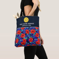 Floral Hibiscus Print Custom Pickleball Paddle