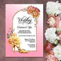 Floral High Heel Shoe Pink Arch Wedding Reception