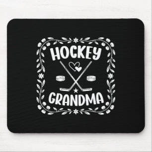 Floral Hockey Grandma Grandson Granddaughter  Mouse Pad