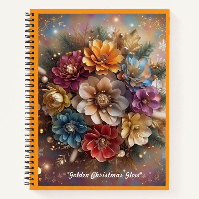 "Floral Holiday Cheer" Notebook (Front)