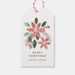 Floral Holiday Gift Tag