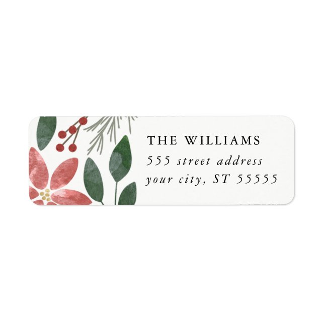 Floral Holiday - Return address label (Front)