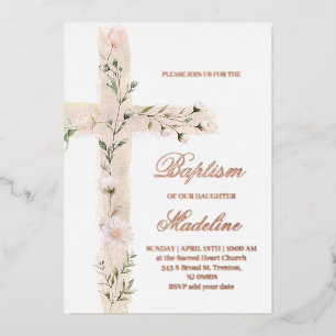 floral Holy cross Baptism