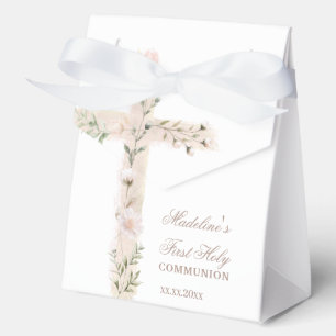 floral Holy cross First Communion Favour Box