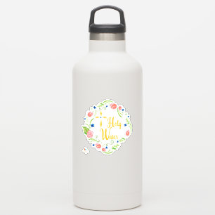 Floral Holy Water Bottle