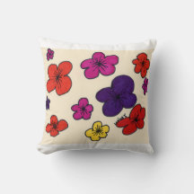 Floral home accent throw pillow