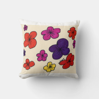 Floral home accent throw pillow