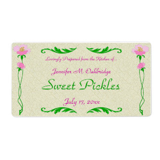Floral Home Canning Jar Label Template