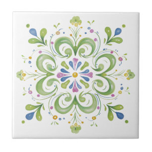 Floral home decor ceramic tiles