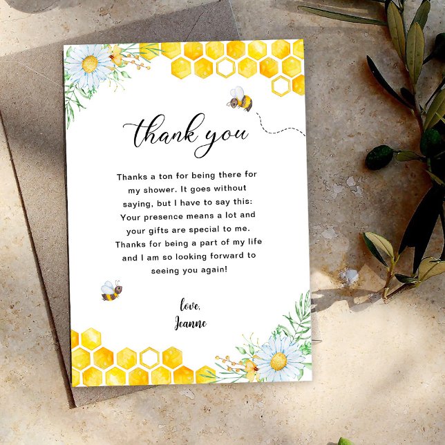 Floral Honey Bee Thank you (Creator Uploaded)