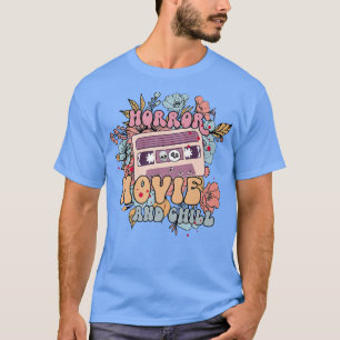 Floral Horror Things And Chill Cassette Tape Hallo T-Shirt