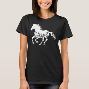 Floral Horse Animal Horseback Riding Equestrian T-Shirt