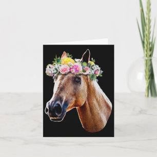 Floral Horse Horseback Riding Equestrian Farm Gift Card