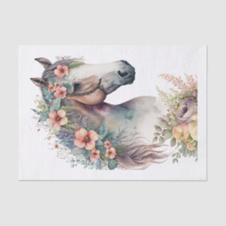 Floral Horse III Tissue Paper