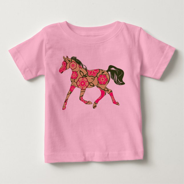 Floral Horse Infant Creeper (Front)