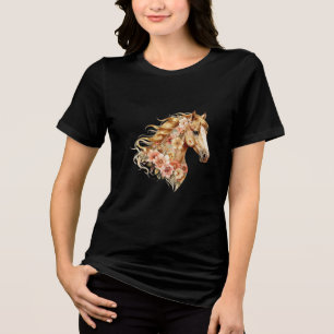 Floral Horse Shirt Boho Equestrian Tee