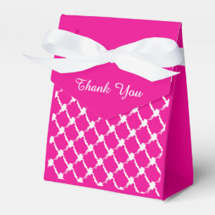 Floral Hot Pink Design Favour Box
