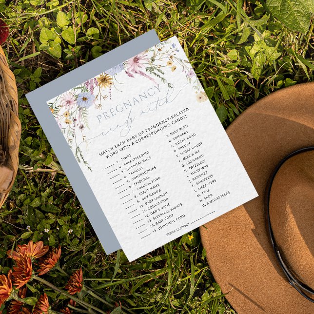 Floral How Sweet It Is Pregnancy Candy Match Game (Creator Uploaded)