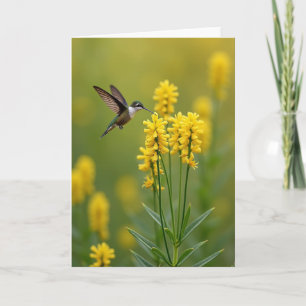 Floral Hummingbird Card
