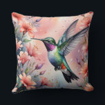floral hummingbird pillow<br><div class="desc">floral hummingbird pillow</div>