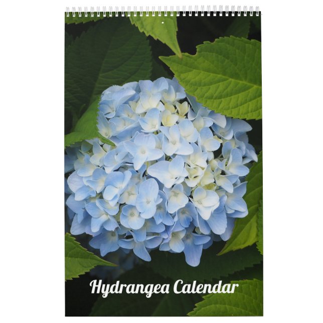 Floral Hydrangea Customisable Photo Calendar (Cover)