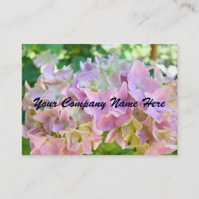 Floral Hydrangea Flowers Business Cards Personal (Front)
