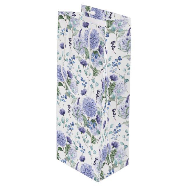Floral Hydrangea Gift Bag (Front Angled)
