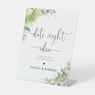 Floral Hydrangeas Date Night Idea Sign