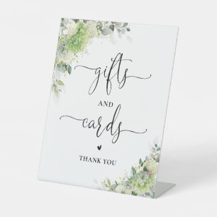 Floral Hydrangeas Shower Gifts And Cards Sign