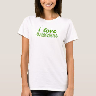 Floral "I Love Gardening" Typography T-Shirt