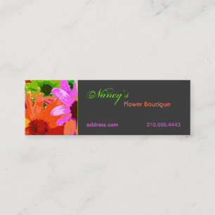 Floral ii mini business card