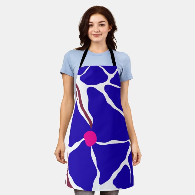Floral Illustration Apron (Worn)