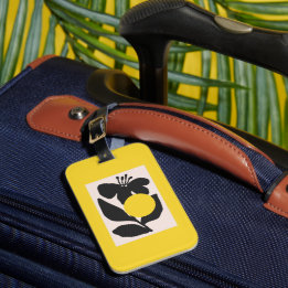 Floral Illustration Artwork Luggage Tag