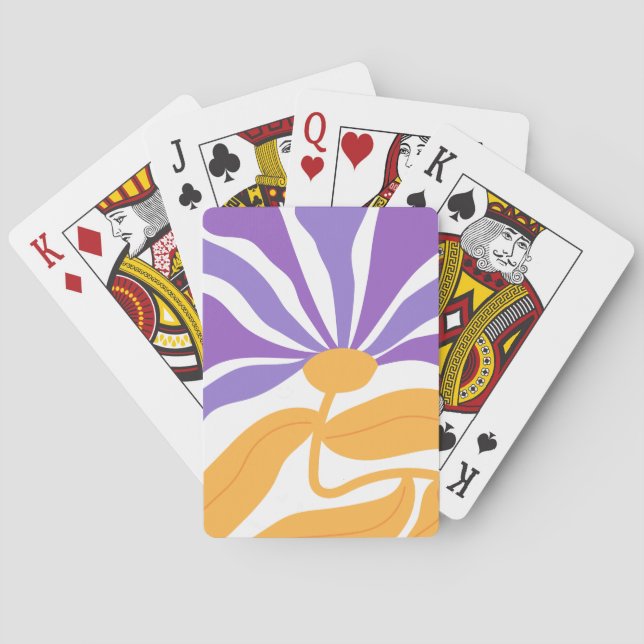 Floral Illustration Artwork Playing Cards (Back)