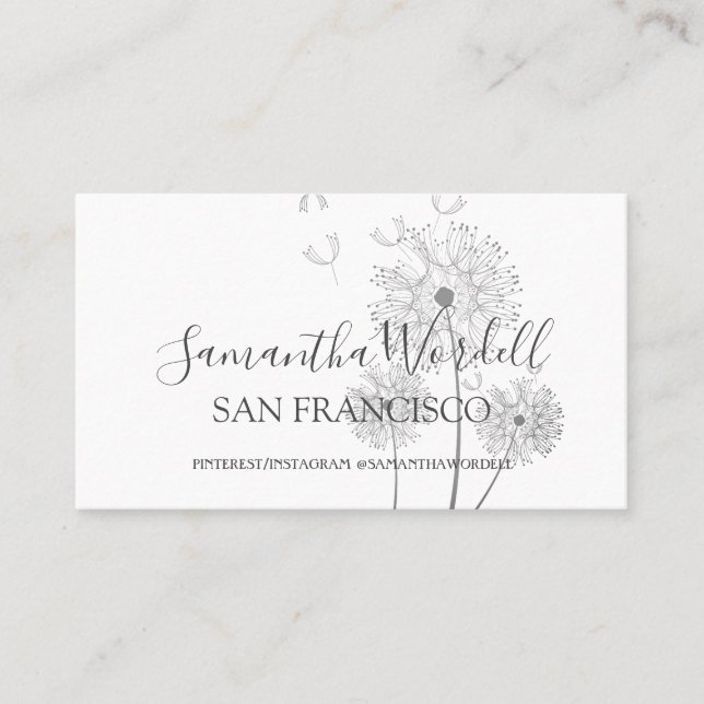 Floral Illustration Business Card (Front)