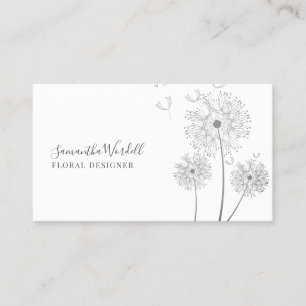 Floral Illustration Florist Business Card