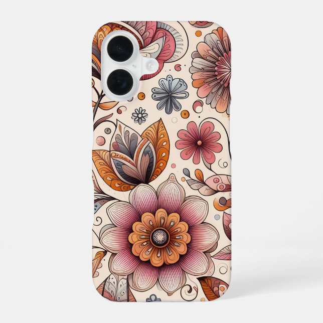 Floral Illustration iPhone Case Slim (Back)