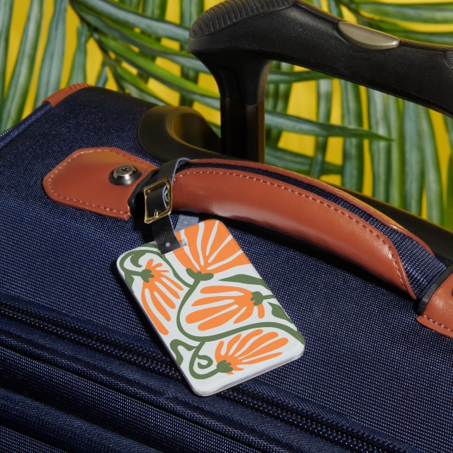Floral Illustration Luggage Tag (Front Insitu 1)