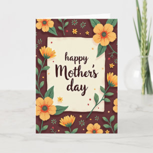 Floral Illustration Mothers Card