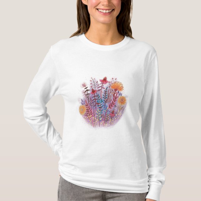 floral illustration  T-Shirt (Front)