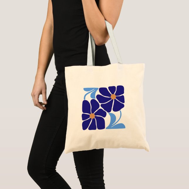 Floral Illustration Tote Bag (Front (Product))