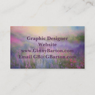 Floral Impressionist AI Art Design  Business Card