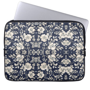 Floral in Blue Laptop Sleeve