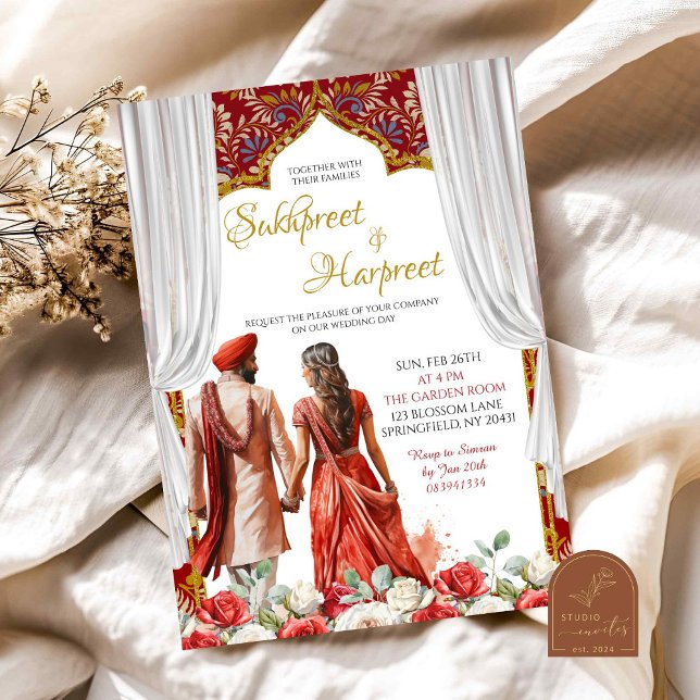 Floral India Rokka Wedding Ceremony Invitation (Creator Uploaded)