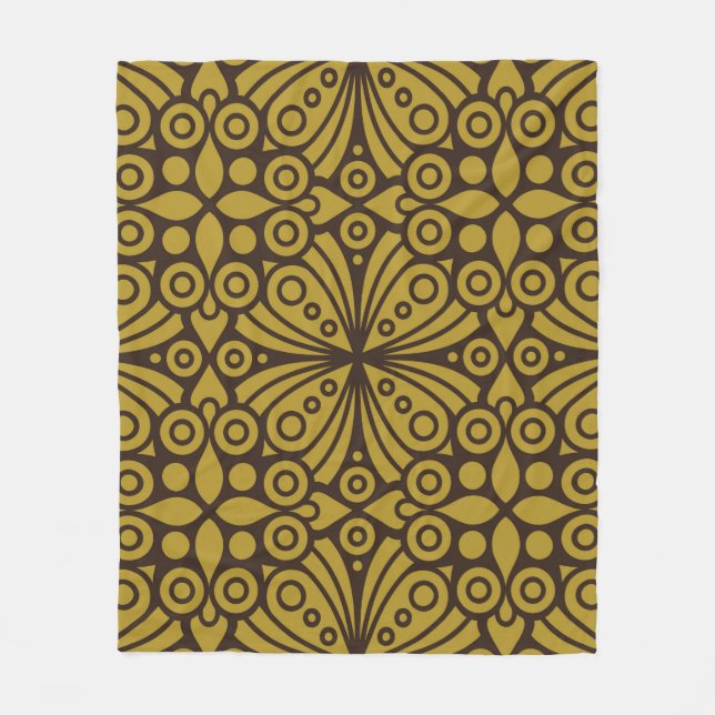 Floral Indian Pattern Layeredabstract, art, home d Fleece Blanket (Front)
